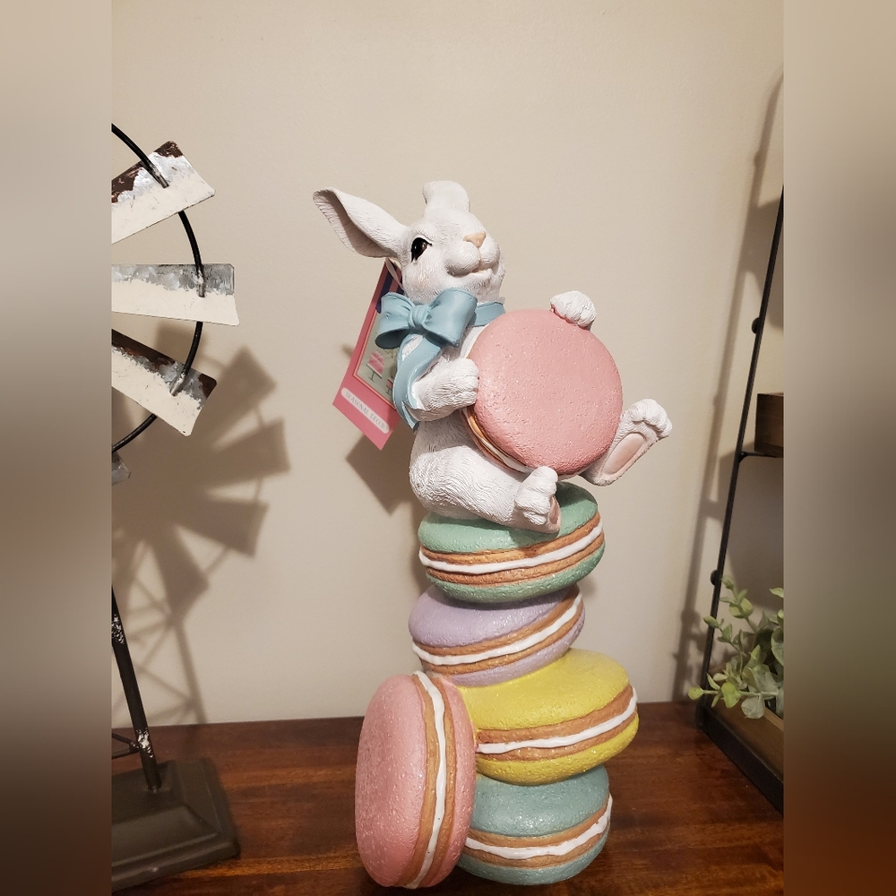 Sweet treats pastel Easter macaroon bunny